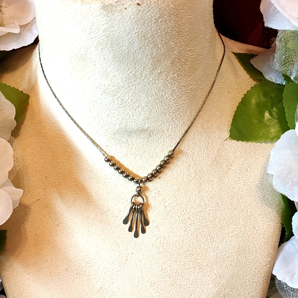 Silvertone Charm and Snake Chain